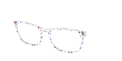 The Multi Stars Crystal with Silver Foil - Angle Top Thumbnail - Pair Eyewear