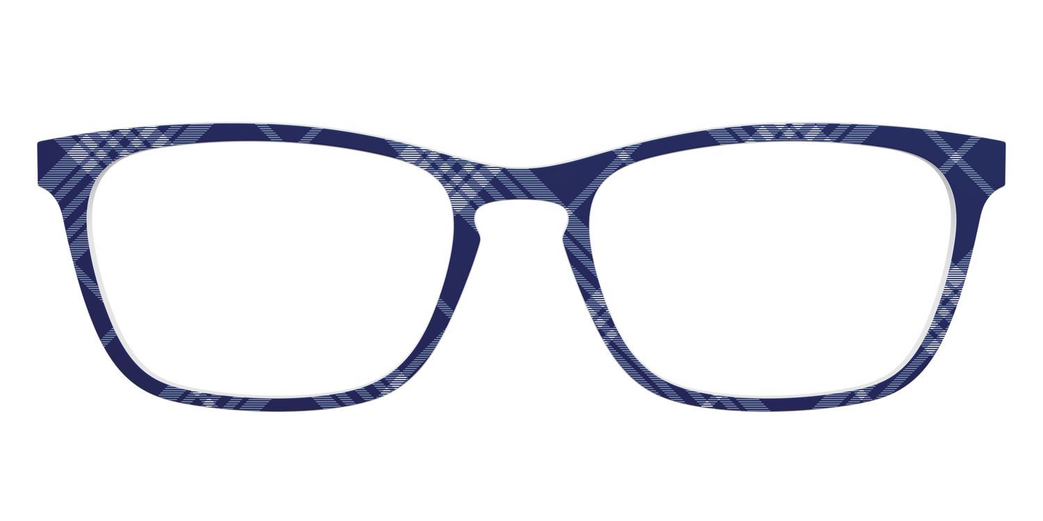 The Navy Twill Plaid - Front Top Image - Pair Eyewear
