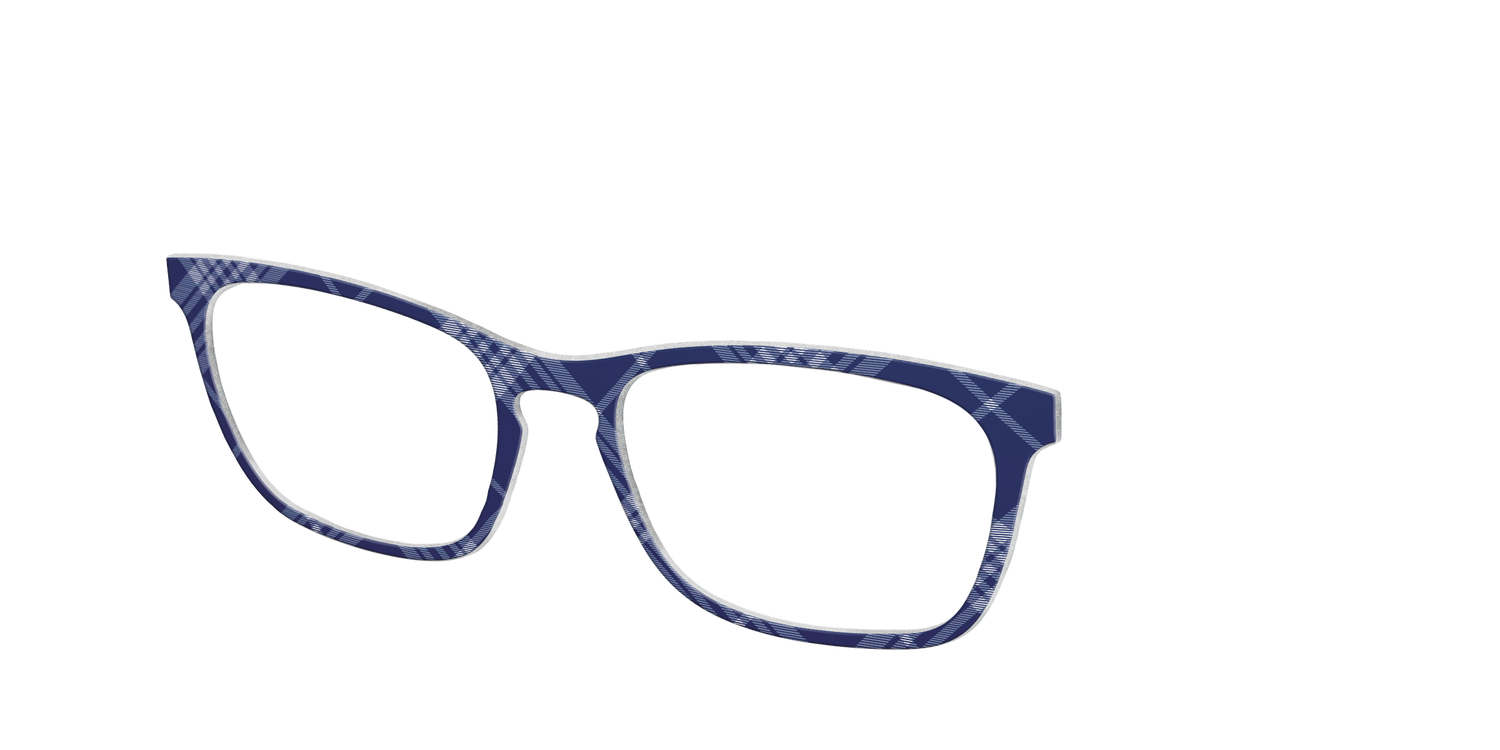 The Navy Twill Plaid - Angle Top Image - Pair Eyewear