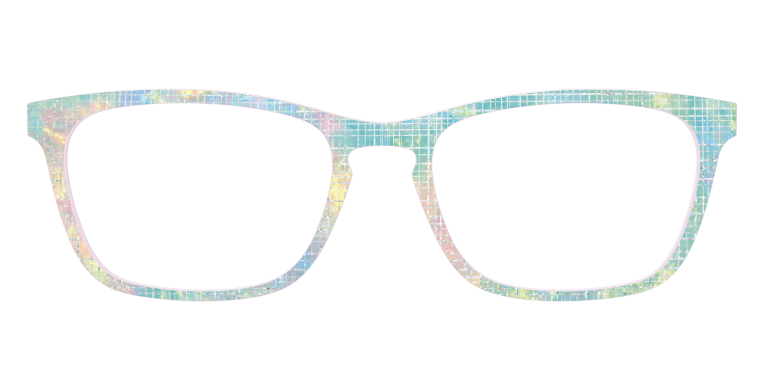 The Pastel Gradient with Holographic Hatching - Front Top Image - Pair Eyewear