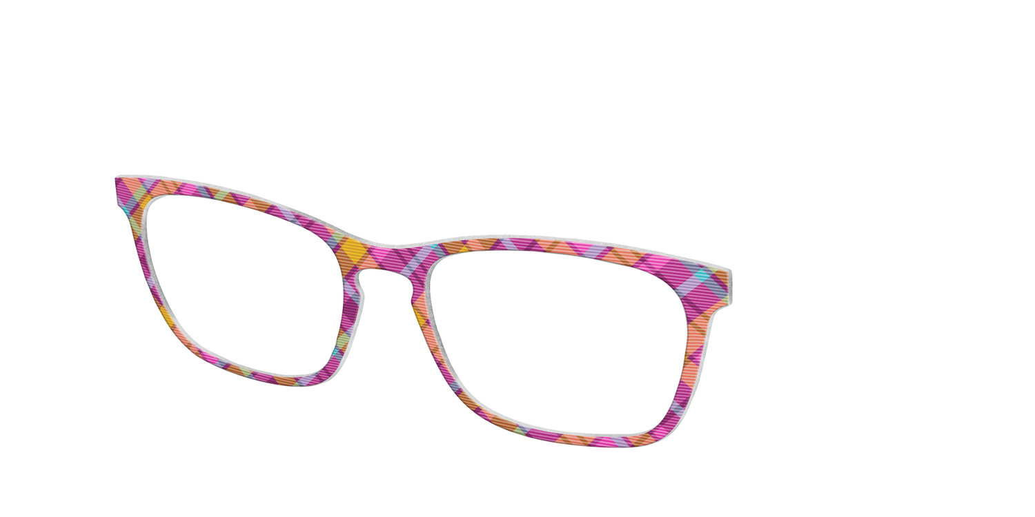 The Playful in Pink Plaid - Angle Top Image - Pair Eyewear