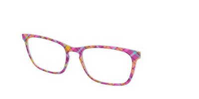 The Playful in Pink Plaid - Angle Top Thumbnail - Pair Eyewear
