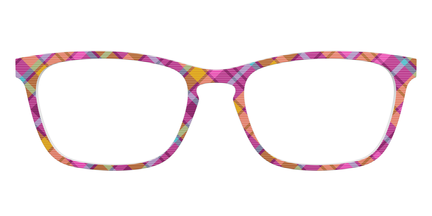 The Playful in Pink Plaid - Front Top Image - Pair Eyewear