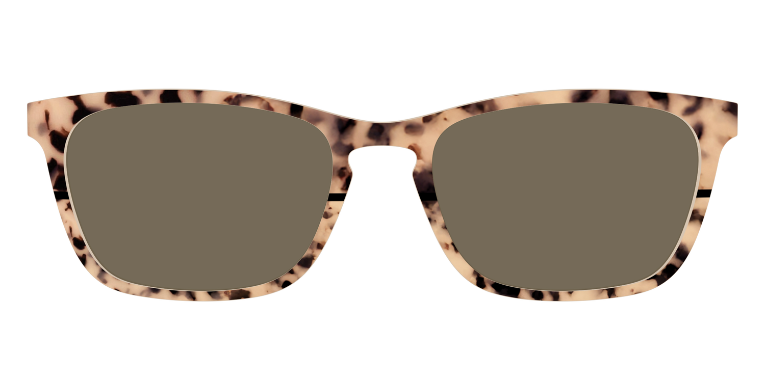 The Polarized Bisque Tortoise Split Sun Top - Front Top Image - Pair Eyewear