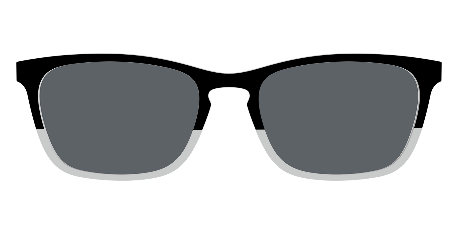 The Polarized Black to Gray Crystal Split Sun Top - Front Top Image - Pair Eyewear