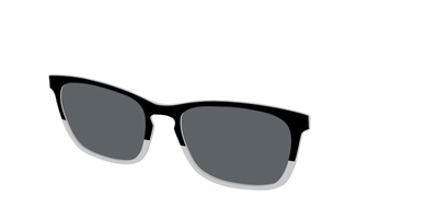 The Polarized Black to Gray Crystal Split Sun Top - Angle Top Thumbnail - Pair Eyewear