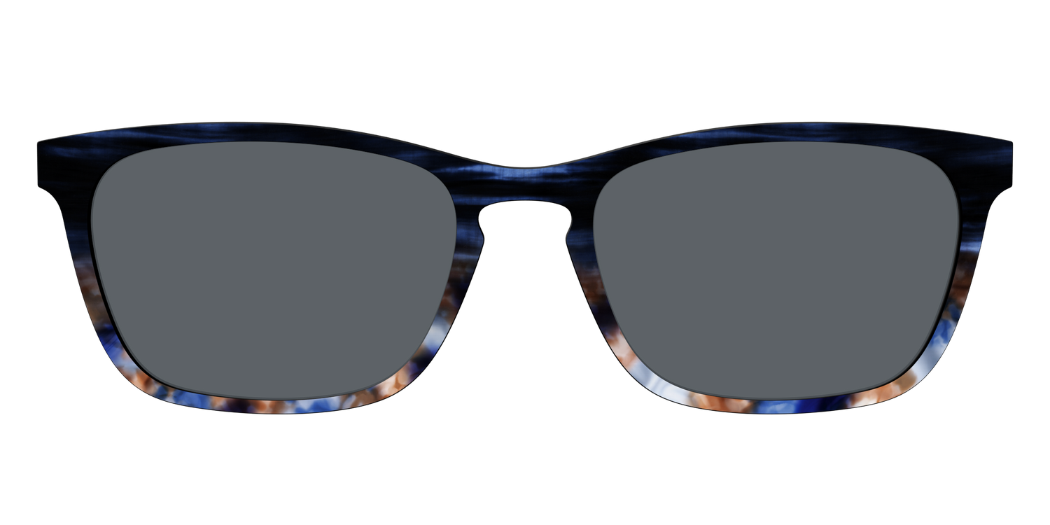 The Polarized Blue Horn Tortoise Sun Top - Front Top Image - Pair Eyewear