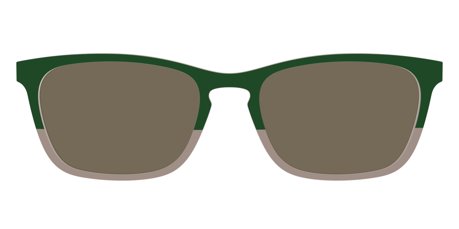 The Polarized Cedar & Sap Crystal Split Sun Top - Front Top Image - Pair Eyewear