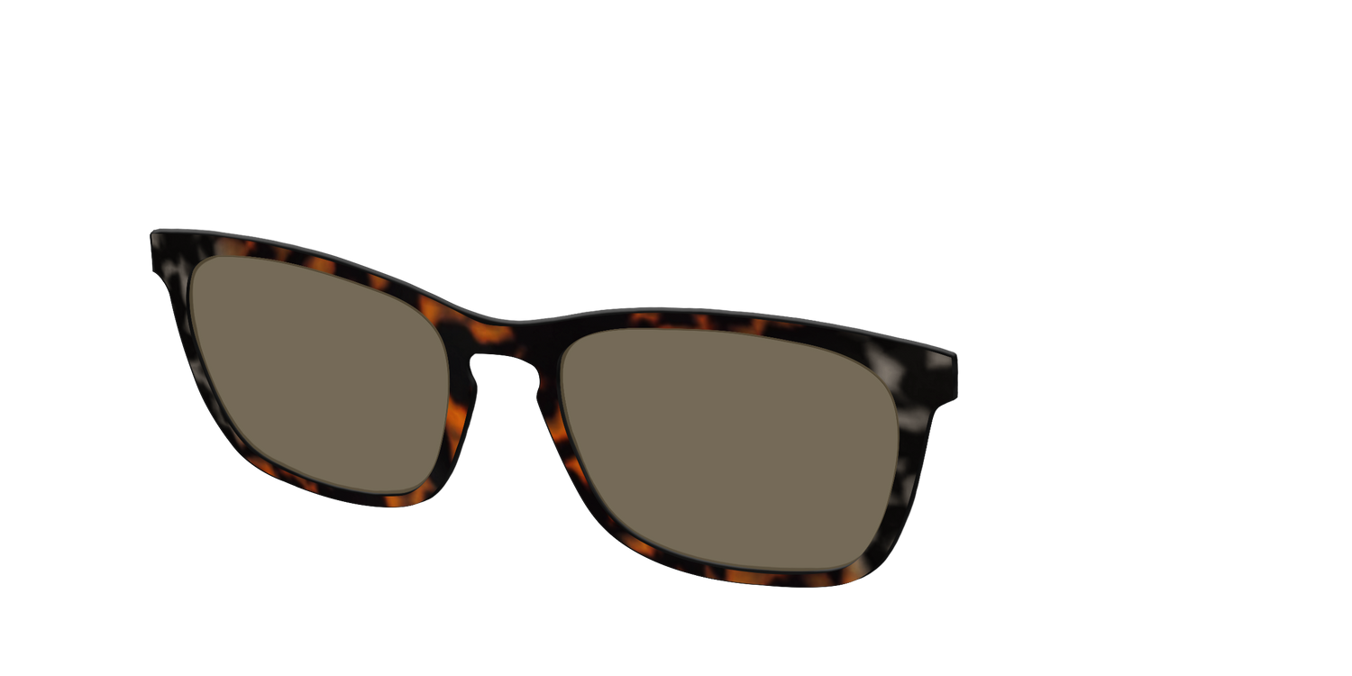 The Polarized Gray & Amber Tortoise Sun Top - Angle Top Image - Pair Eyewear