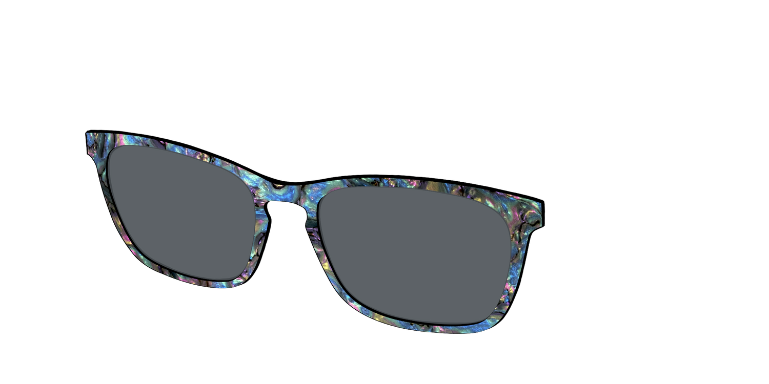 The Polarized Midnight Abalone Sun Top - Angle Top Image - Pair Eyewear