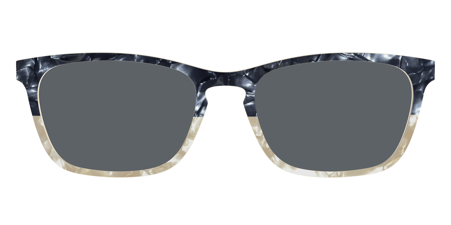 The Polarized Navy to Taupe Pearl Split Sun Top - Front Top Image - Pair Eyewear