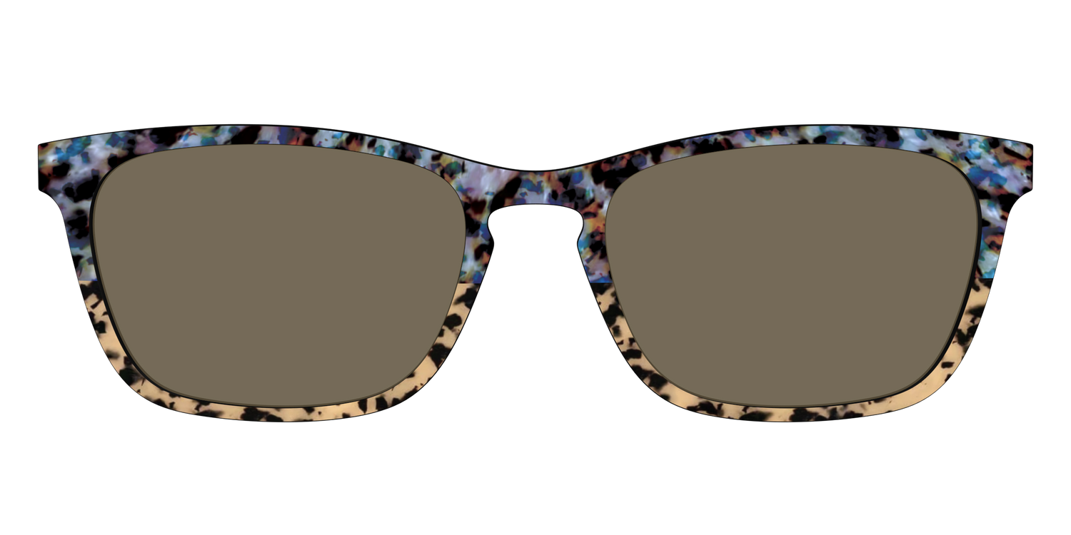 The Polarized Oasis Tortoise Split Sun Top - Front Top Image - Pair Eyewear