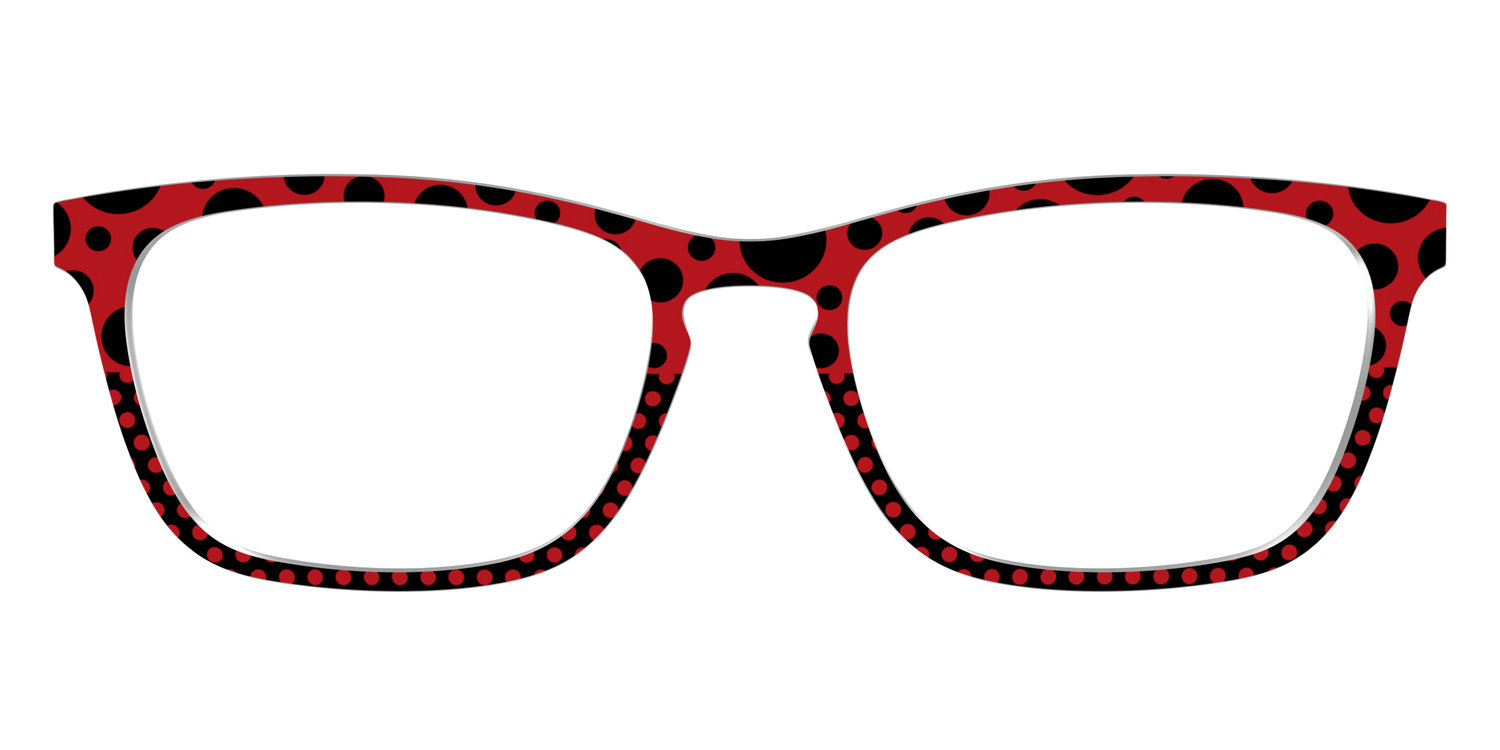 The Red Spotted Split - Front Top Image - Pair Eyewear