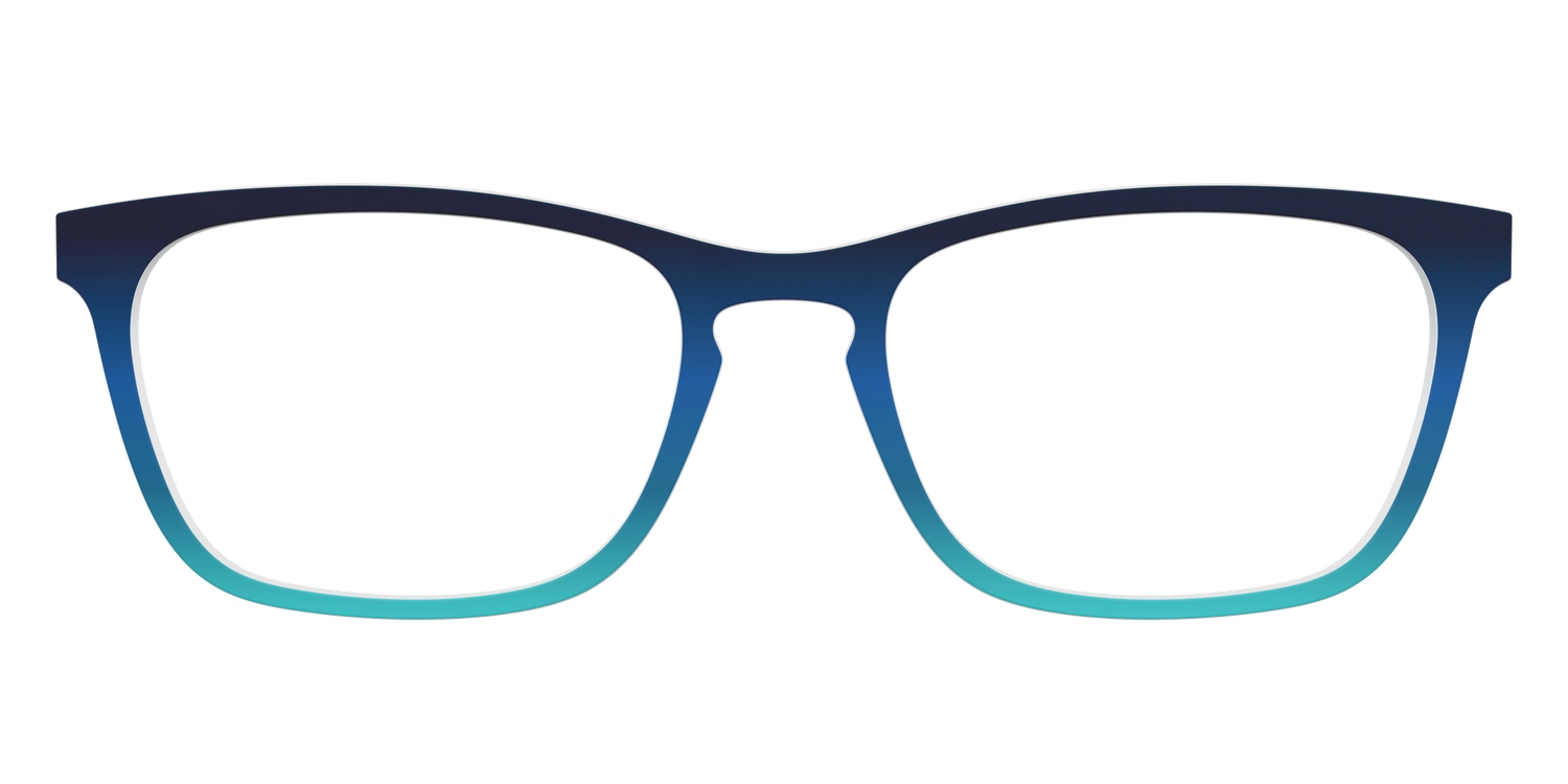 The Royal Blue to Seafoam Gradient - Front Top Image - Pair Eyewear