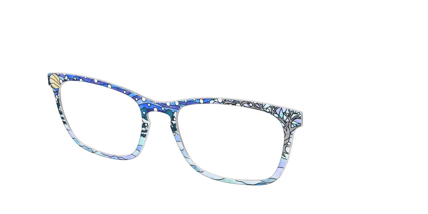 The Snowscape Stained Glass - Angle Top Image - Pair Eyewear