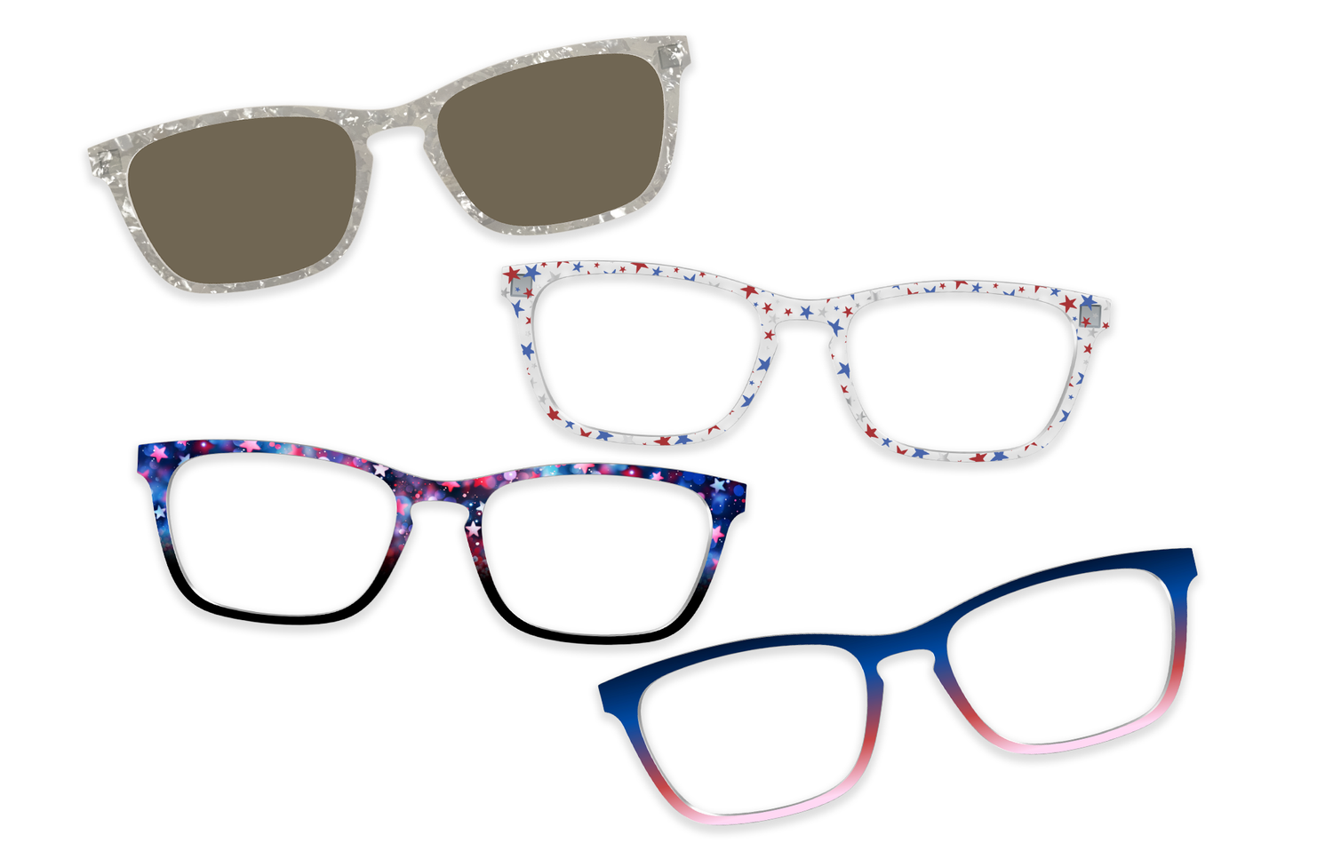 The Red White & Celebrate Topper Set - Product Image 4 - Pair Eyewear
