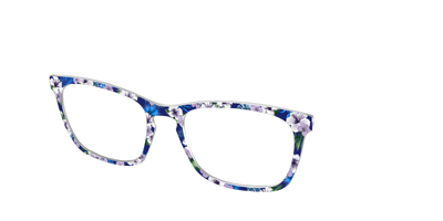 The Tropical Blue Blossoms - Angle Top Thumbnail - Pair Eyewear