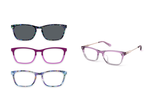 The Casper - Violet Pearlized Gradient Acetate Rose Gold Metal - Pair Eyewear