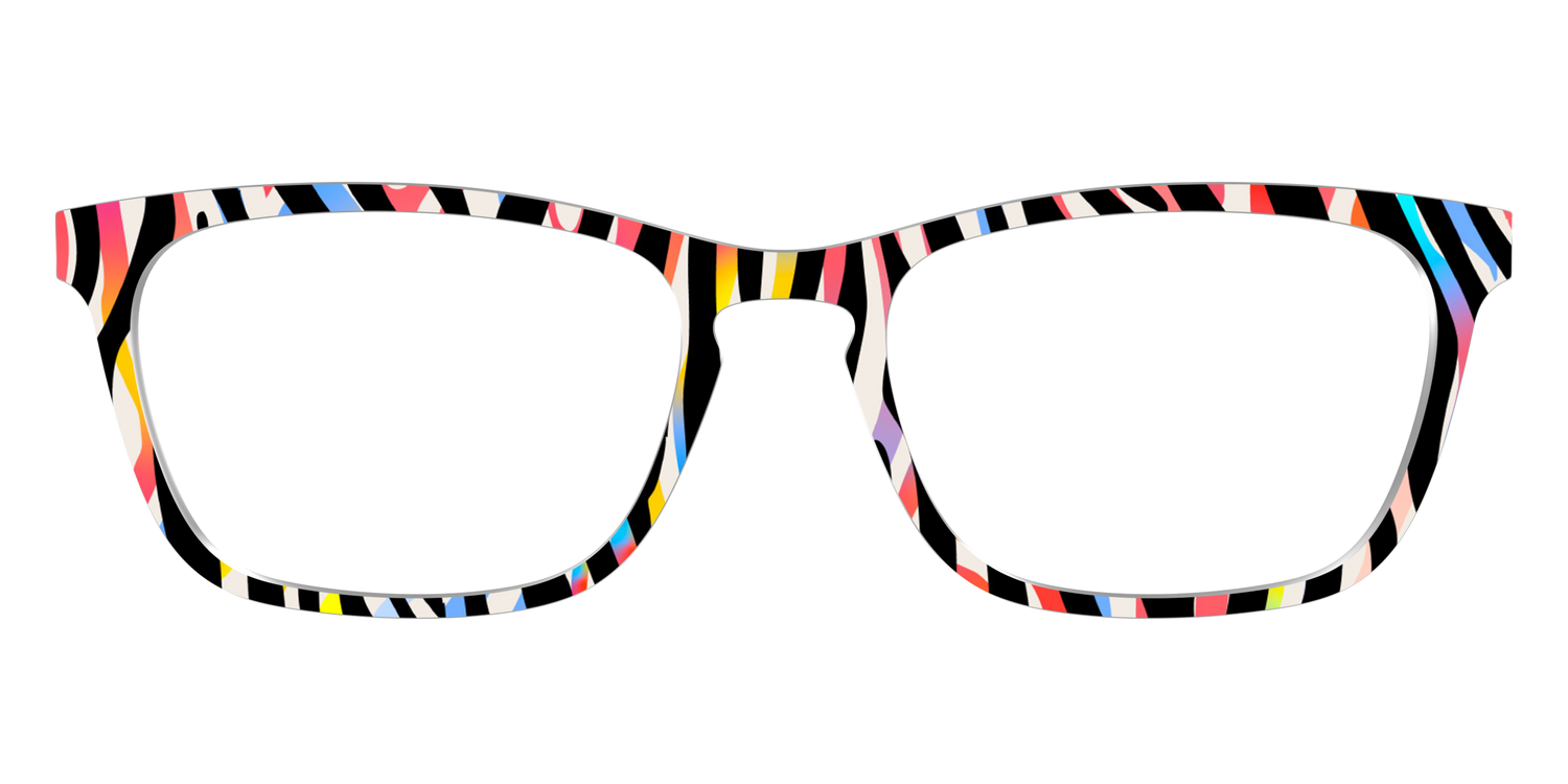The Vivid Zebra Stripes - Front Top Image - Pair Eyewear