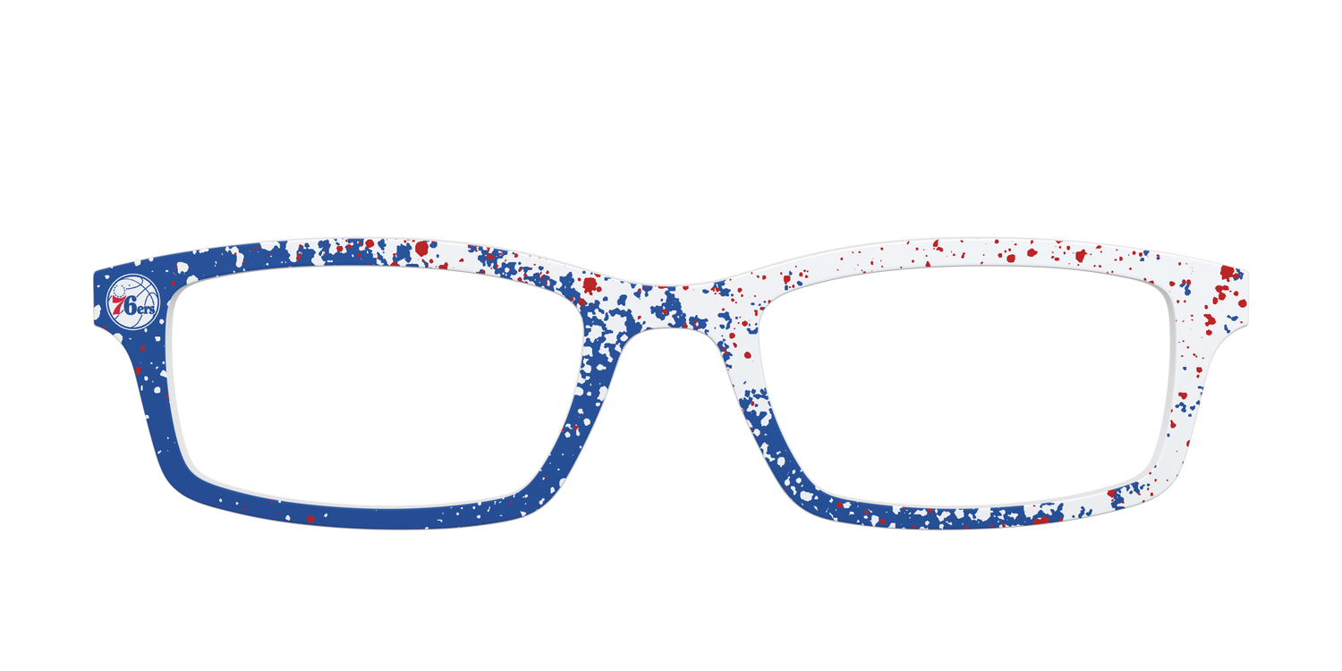 The 76ers Splatter - Front Top Image - Pair Eyewear