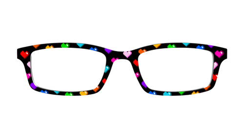 The 8-Bit Rainbow Hearts - Pair Eyewear