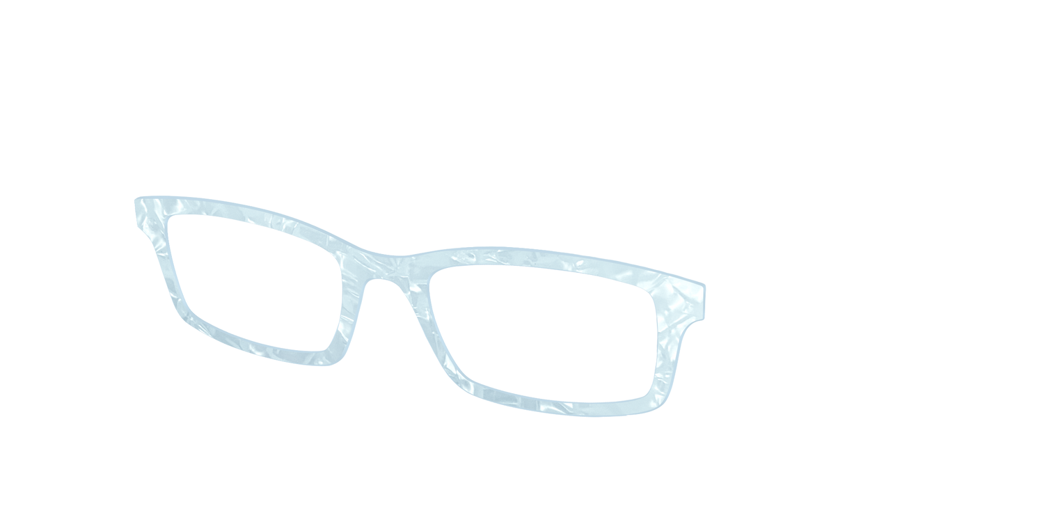 The Aquamarine Pearl Marble - Angle Top Image - Pair Eyewear