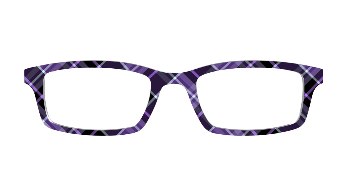 The Blackberry Plaid - Front Top Image - Pair Eyewear