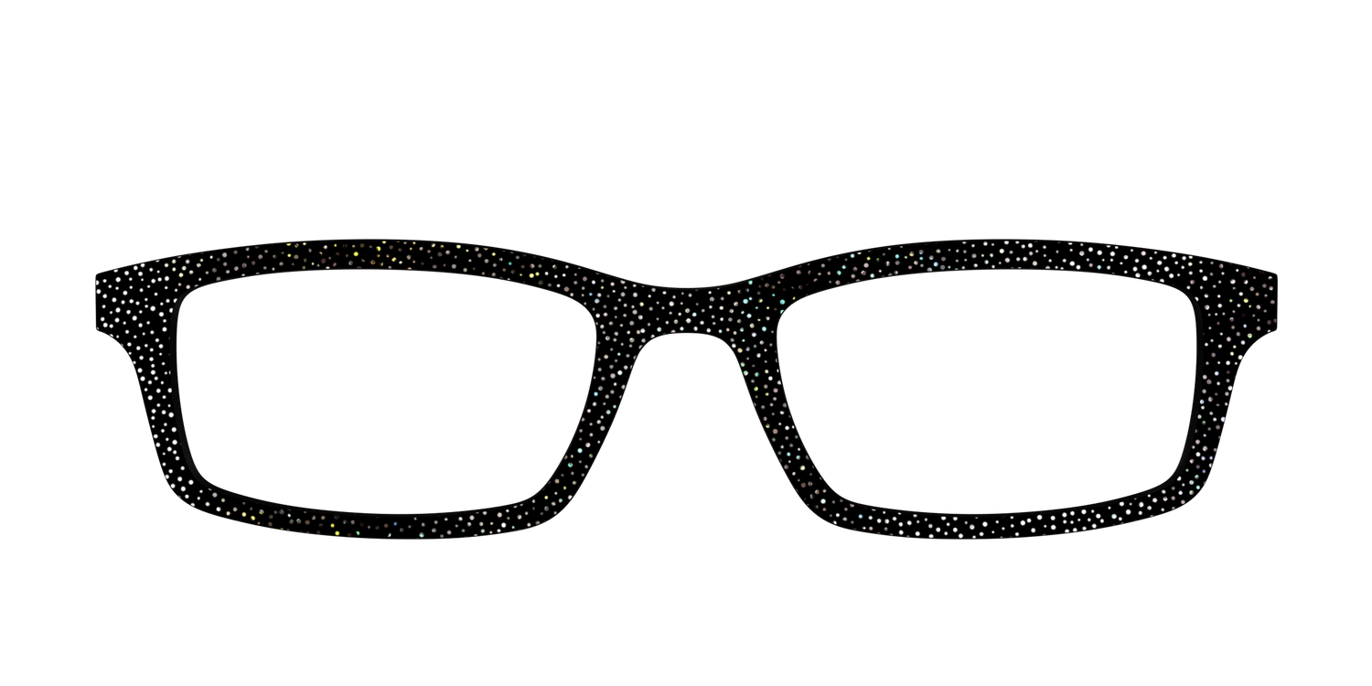 The Black Holographic Mini Dot - Front Top Image - Pair Eyewear