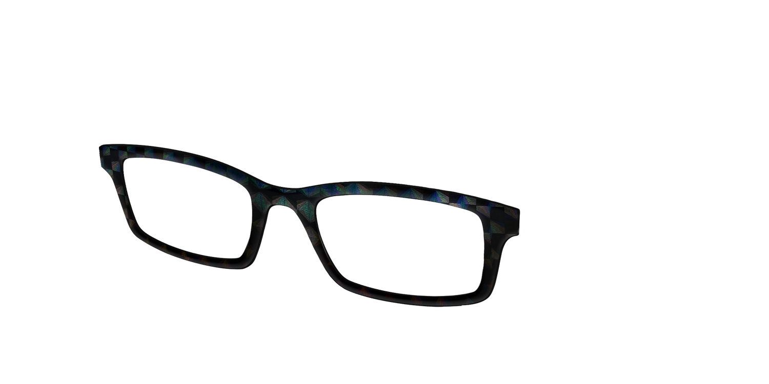 The Black Holographic Twister - Angle Top Image - Pair Eyewear