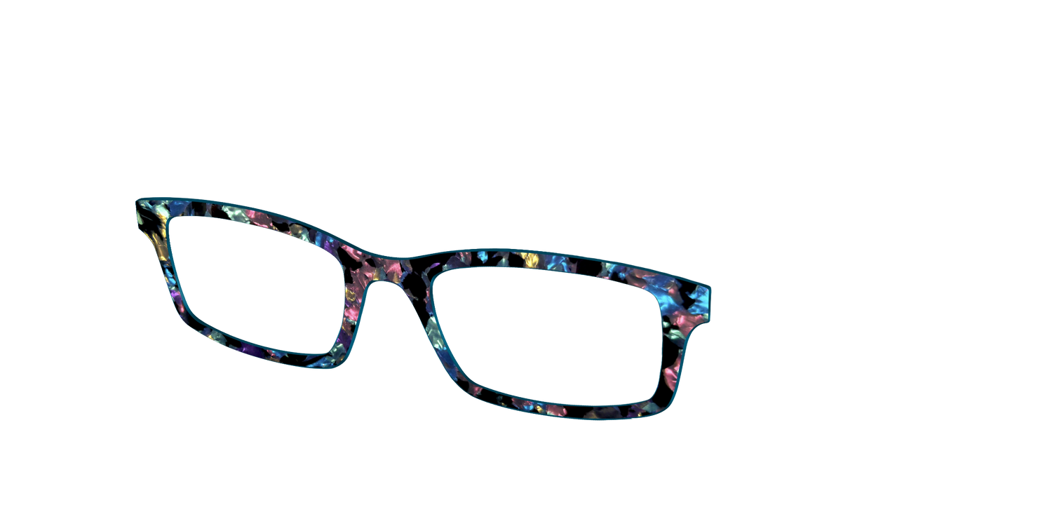 The Black Prismatic Pearl Tortoise - Angle Top Image - Pair Eyewear