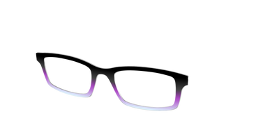 The Black to Pale Periwinkle Gradient - Angle Top Thumbnail - Pair Eyewear