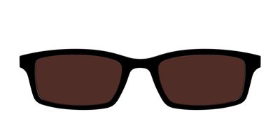 The Black with Brown Golf Lens - Front Top Thumbnail - Pair Eyewear