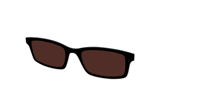 The Black with Brown Golf Lens - Angle Top Thumbnail - Pair Eyewear