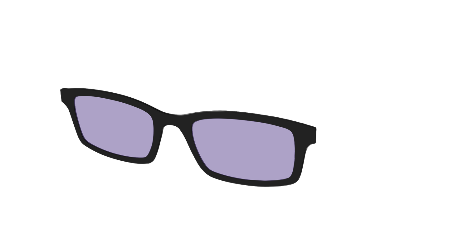 The Black With Celestial Purple Lens - Angle Top Image - Pair Eyewear
