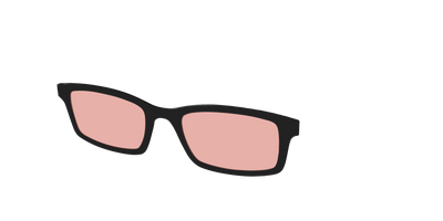 The Black With Coral Pink Lens - Angle Top Thumbnail - Pair Eyewear
