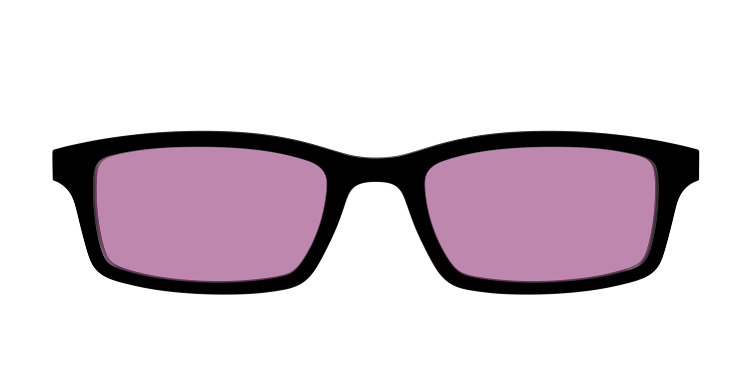 The Black with Pink Racquet Sport Lens - Front Top Image - Pair Eyewear
