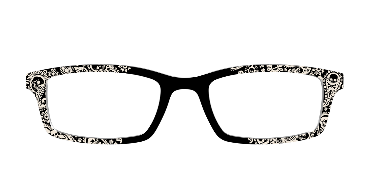 The Bone White Paisley - Front Top Image - Pair Eyewear