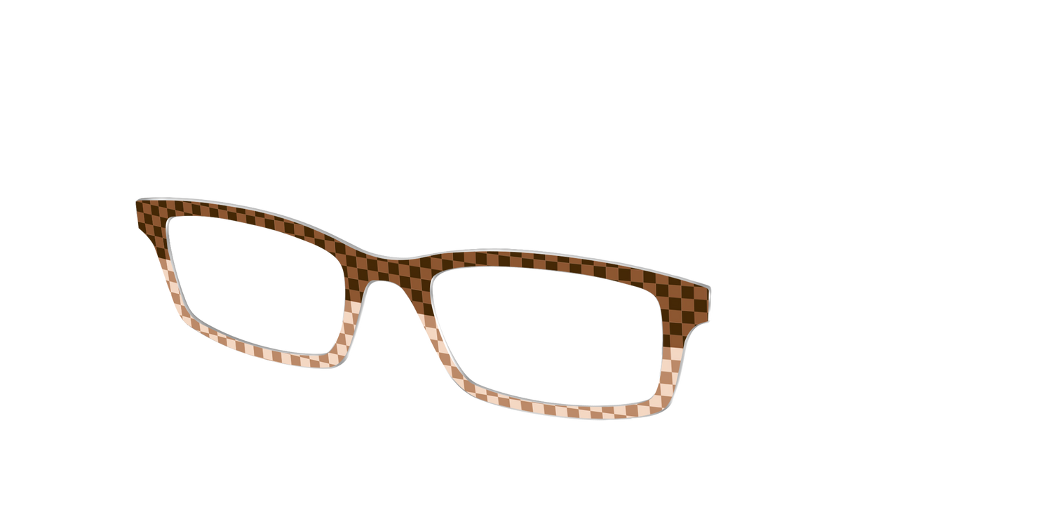 The Cappuccino Check Split - Angle Top Image - Pair Eyewear