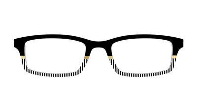 The Chic Stripes Crystal with Gold Foil - Front Top Thumbnail - Pair Eyewear