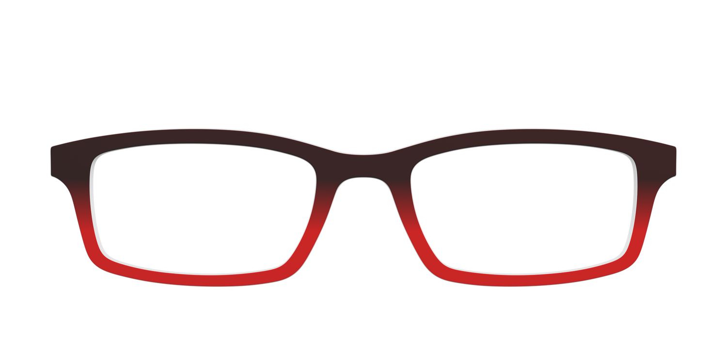 The Currant to Scarlet Red Gradient - Front Top Image - Pair Eyewear