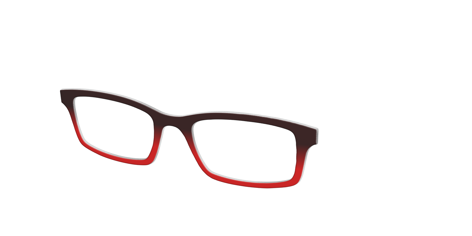 The Currant to Scarlet Red Gradient - Angle Top Image - Pair Eyewear