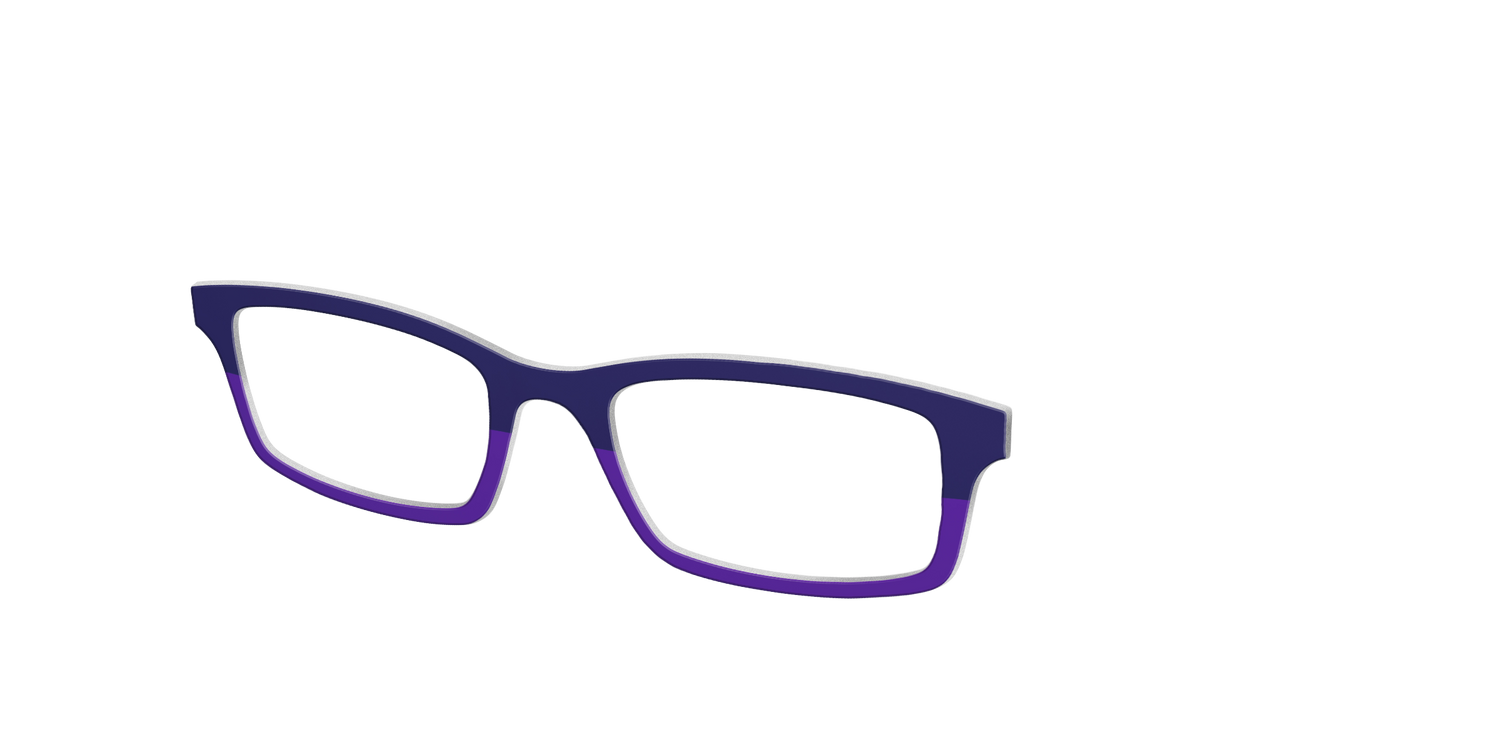 The Eggplant & Grape Split - Angle Top Image - Pair Eyewear