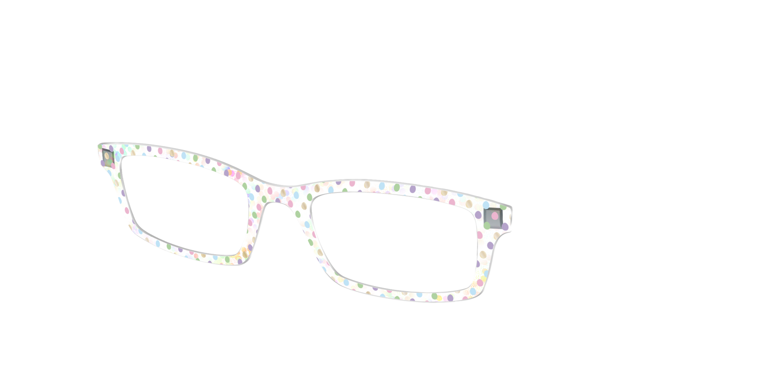 The Egg Polka Dot with Gold Foil Crystal - Angle Top Image - Pair Eyewear