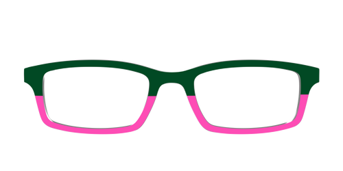 The Emerald and Flamingo Split - Pair Eyewear