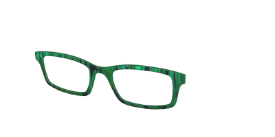 The Emerald Moire Stripes - Angle Top Thumbnail - Pair Eyewear