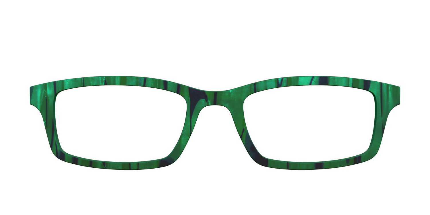 The Emerald Moire Stripes - Front Top Image - Pair Eyewear