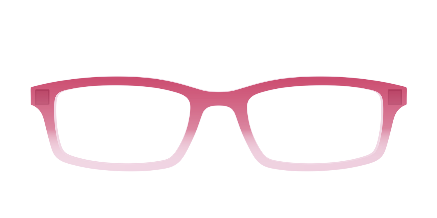 The Flamingo to Blush Gradient Crystal - Front Top Image - Pair Eyewear