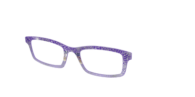 The Holographic Purple Webbed Crystal - Angle Top Thumbnail - Pair Eyewear