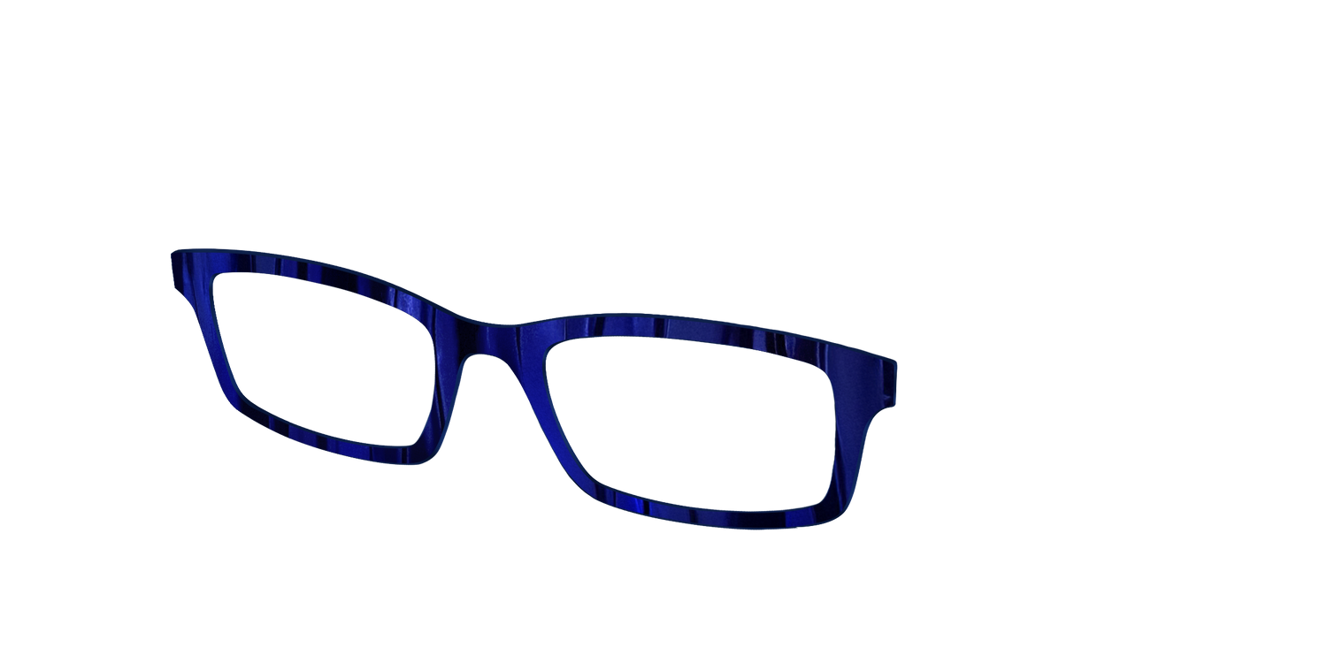The Indigo Moire Stripes - Angle Top Image - Pair Eyewear