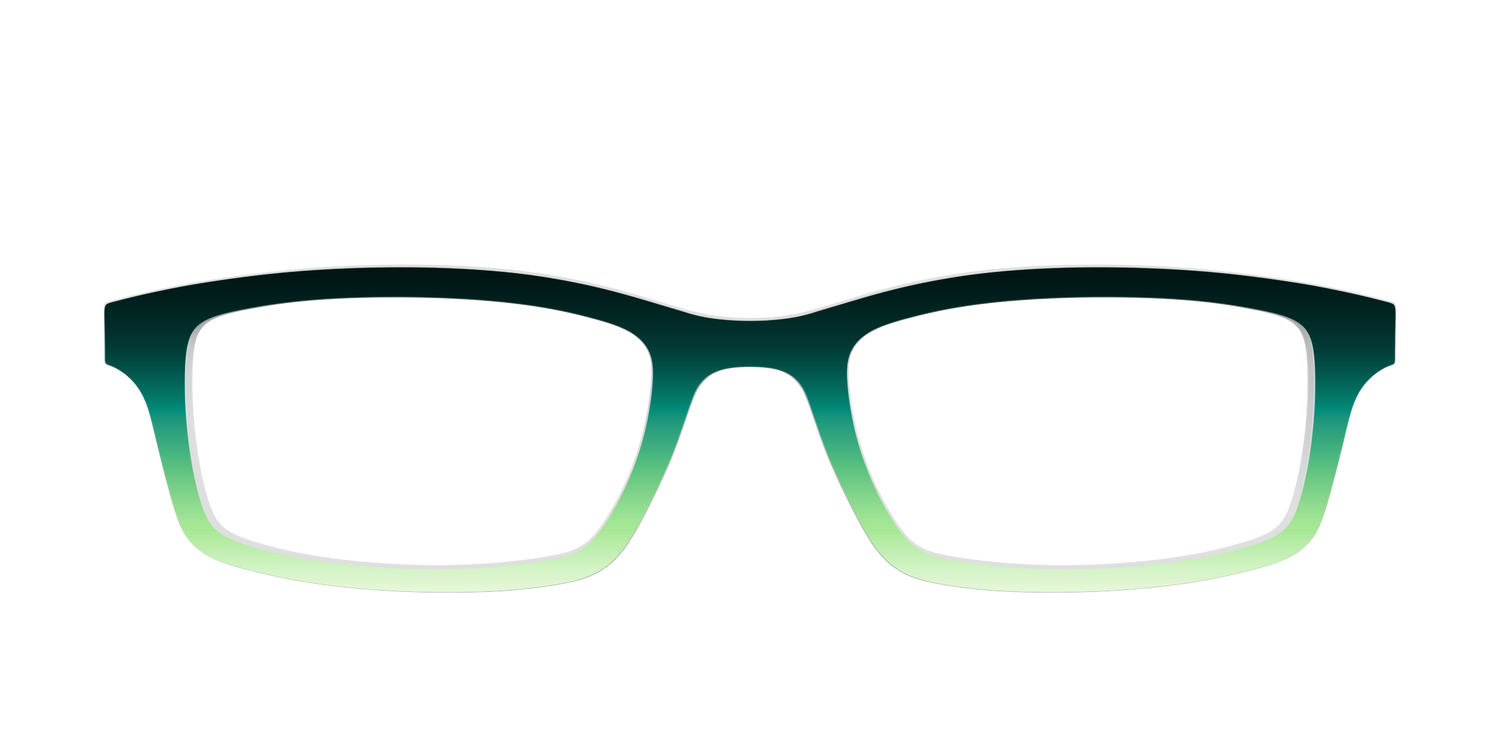 The Jade to Chartreuse Gradient - Front Top Image - Pair Eyewear